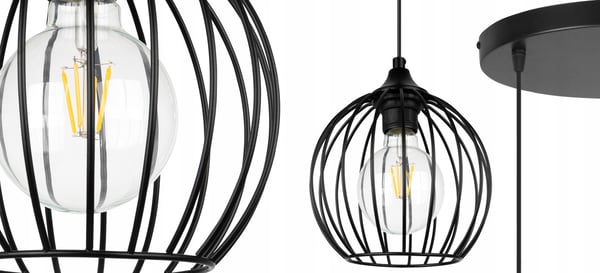 RIIPPUVAN LANKAVALAISIMEN MUSTA LOFT-LED-KATTURI