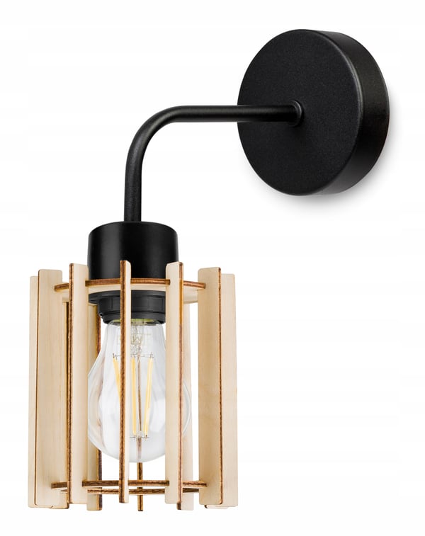 VÆGLAMPE, FIRKANTET LAMPE, LOFTSLAMPE, TRÆSKÆRM, LED