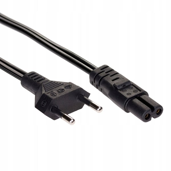 Akyga AK-RD-02A kannettavan tietokoneen virtajohto 2-nastainen kahdeksan IEC C7 CEE 7/16 3m EU-pistoke