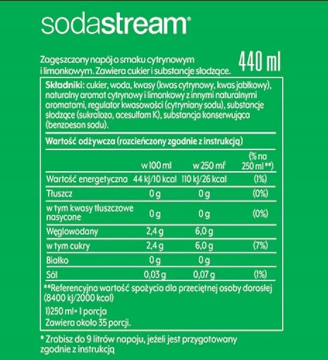 Sodastream Mojito+Mirinda+7Up+Pepsi+Lipton vihreän teen siirapit limsahanaan