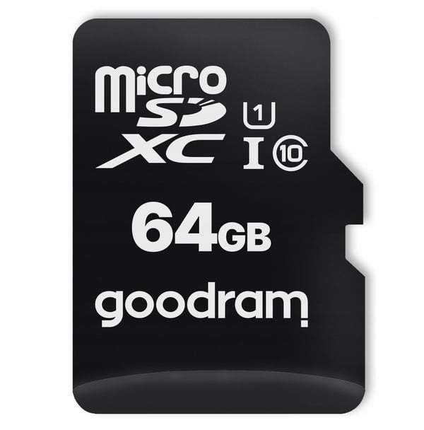 GOODRAM 64GB microSDXC-muistikortti M1AA-0640R12 cl 10 UHS-I + sovitin