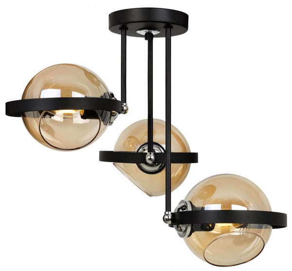 MODERNE HØJLAMPE MED HONNINGGLAS RING