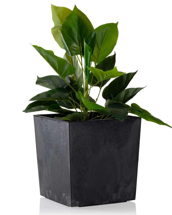 Flore svart betongblomkruka h25x25 cm