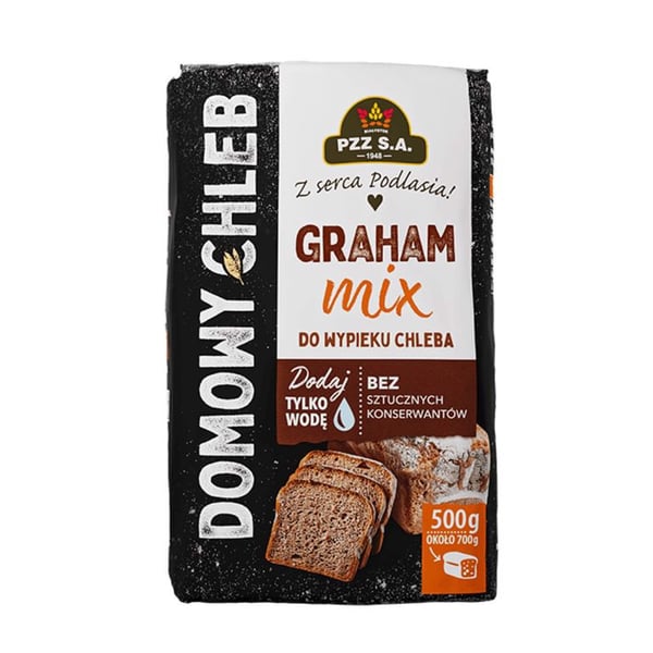PZZ Kotitekoisen graham-leivän leivontajauhe 500 g