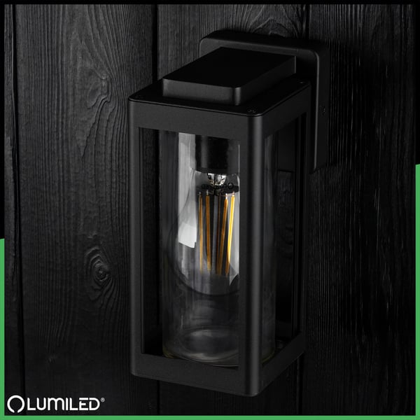 Trädgårdsvägglampa, E27, QUADRA LUMILED, Utomhus, Fasad