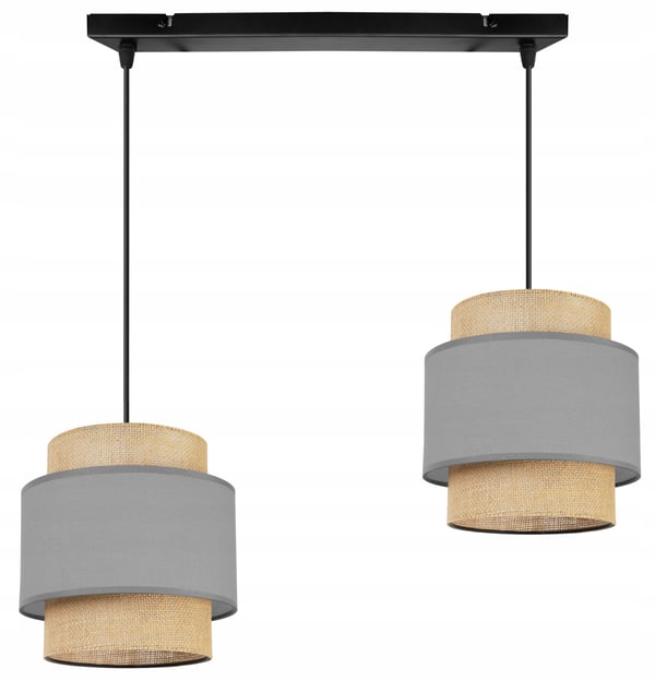 Hængende lampe, loftslysekrone, lampeskærm, boho juta