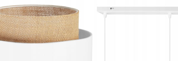 Hængende lampe, loftslysekrone, lampeskærm, boho juta