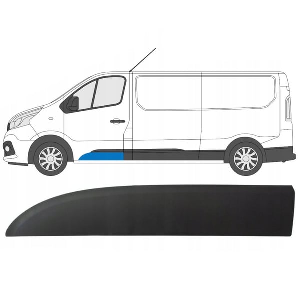Renault Trafic III 14-18 forreste venstre dørbeklædning