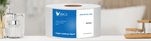 BIGS BLUE toiletpapir, 65% hvidhed, 12 stk.
