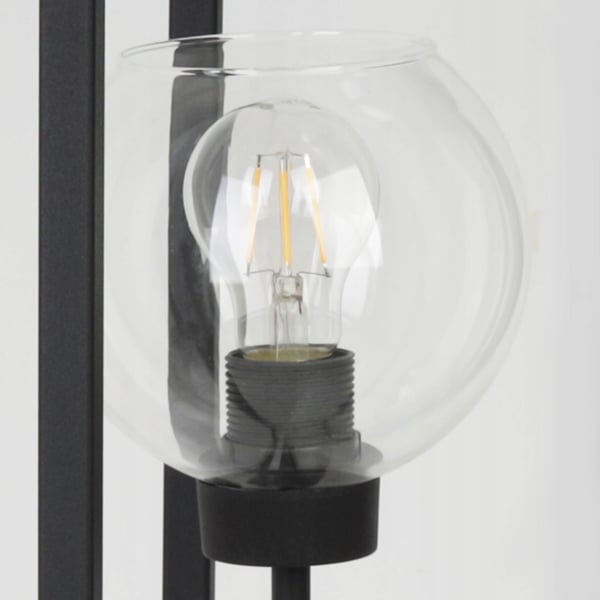 GULVLAMPE, STÅENDE, METAL LAMPESKÆRM, SORT, 130 CM