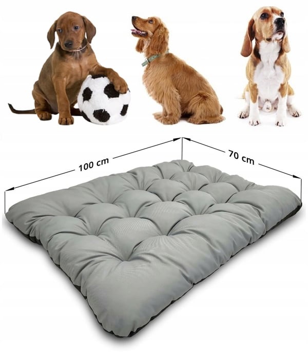 Hundeseng pude PRESTIGE 100x70 cm vandtæt grå