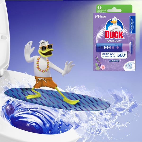Duck Fresh Discs Lavendel toiletgel-disk 36ml med applicator