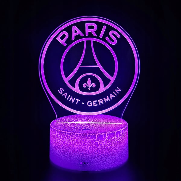 Paris Saint-Germain PSG 16 LED 3D Nattlampa för Barn + Fjärrkontroll