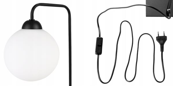 MUSTA LED-PALLOPÖYTÄVALAISIN 15 CM