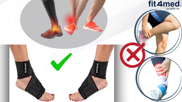 Stabiliserende bandage til ankelstøtte universal