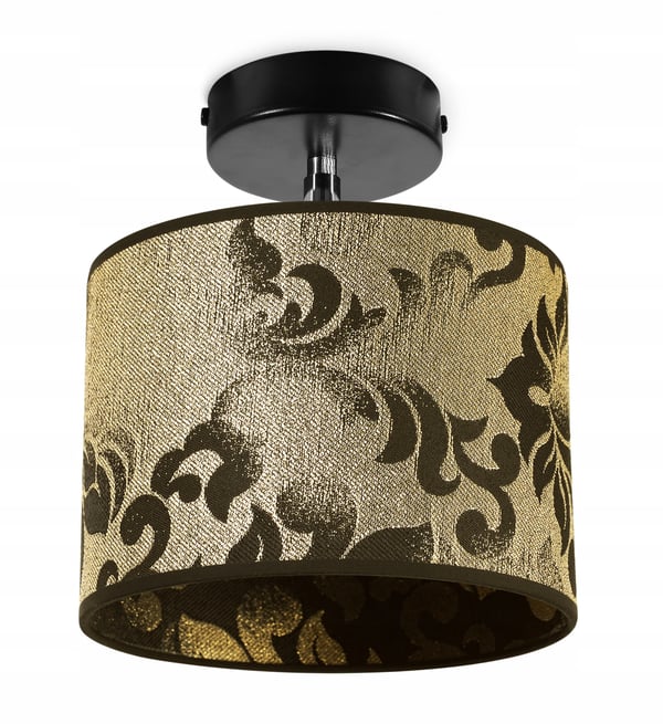 Loftshængende lampe, væglampe, lampeskærm, guldmønster