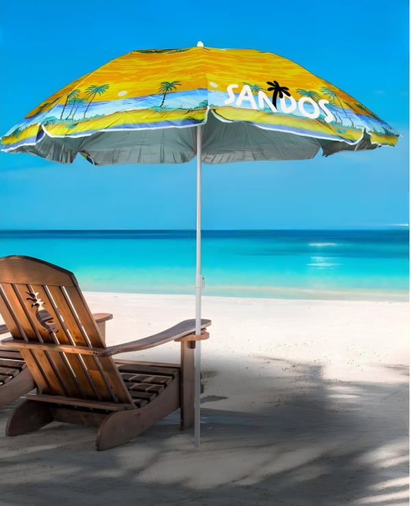 Trädgårdsparasoll - strandmönster