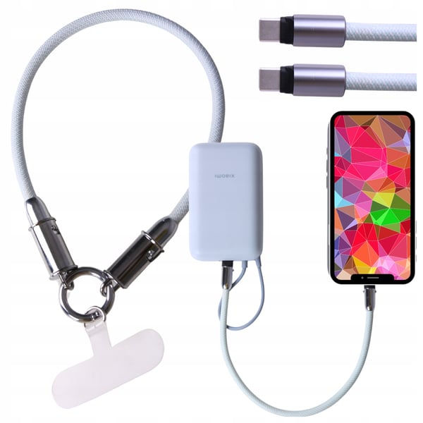 USB C telefonopladningskabel til iPhone og Samsung - kort hurtig QC