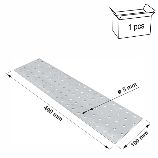 Perforeret plade PP16 100x400x2,0 (1)