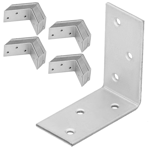 KOTARBAU snickarvinklekoblinger rustfrit stål galvaniseret 50 x 50 x 25 mm sæt 50 stk