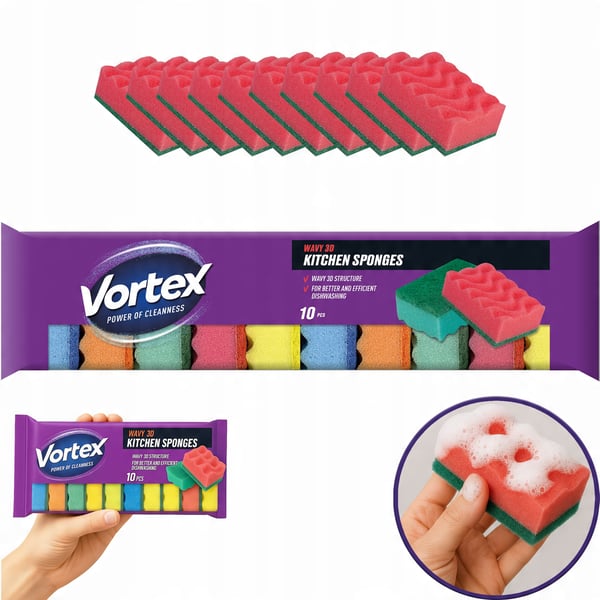 Vortex 3D Wave kökssvampar 10 st