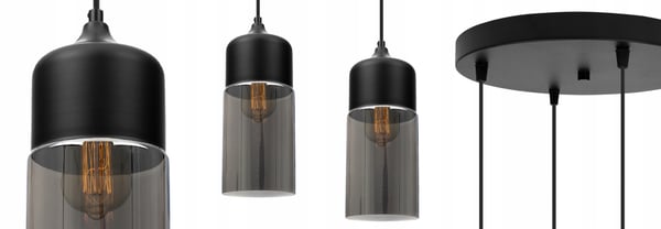 HÆNGENDE LOFTSLAMPE, GLASPLAFON, LED-LAMPE