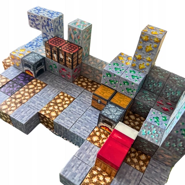 Minecraft magnetiske blokkuber stærk magnet 128 stykker og 3 personer