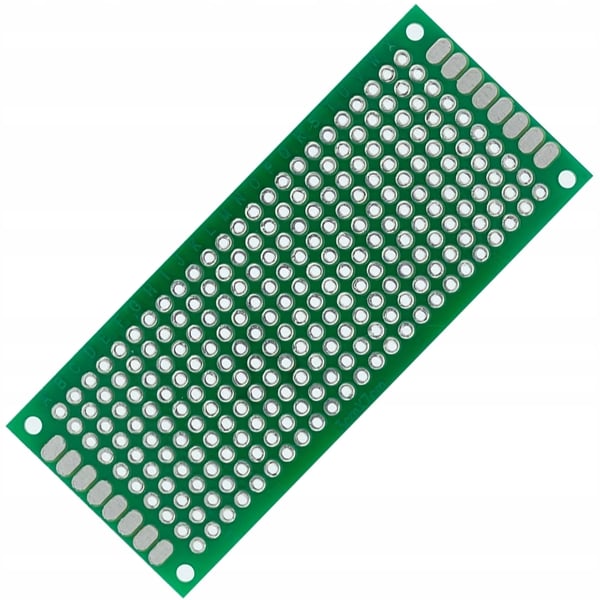 Kaksipuolinen universaali prototyyppipiirilevy 30 x 70 mm (vihreä)