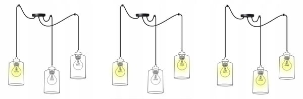 MODERNE LOFTHÆNGELAMPE SORT LED-LAMPE