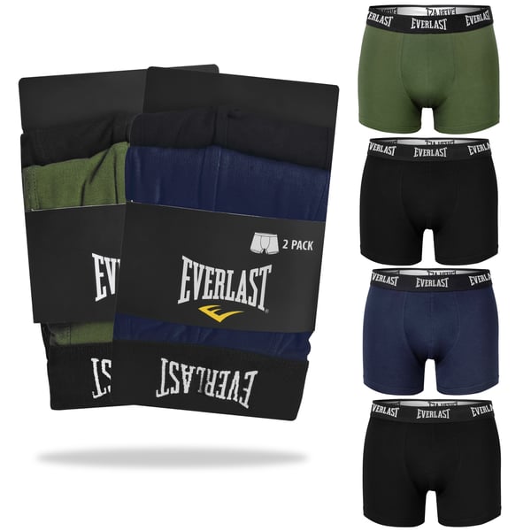 Everlast miesten alusvaatteet bokserit puuvillaa, 4 kpl koko L