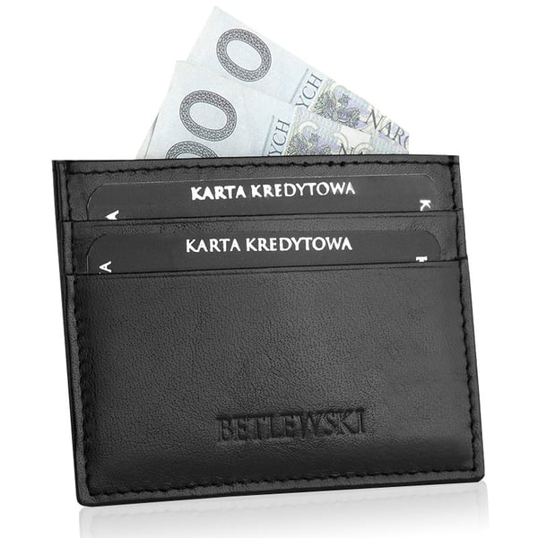 BEZ-08 musta käyntikorttikotelo + todistus