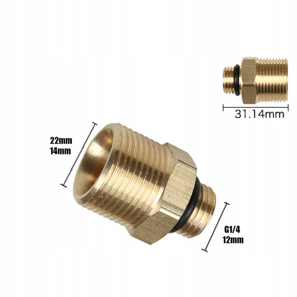 Adapteri / sovitin painepesurille M22*1.5 14mm Kärcher K-bajonettiin