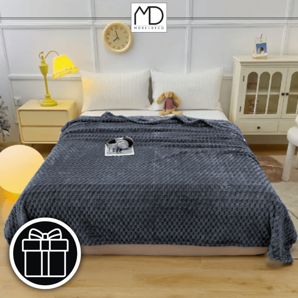 Överkast i präglad pläd 200x220, födelsedagspresent till hennes fru