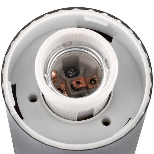 Utomhuslampa E27 INOX STOLPE 45cm med uttag 230V Lilium LUMILED