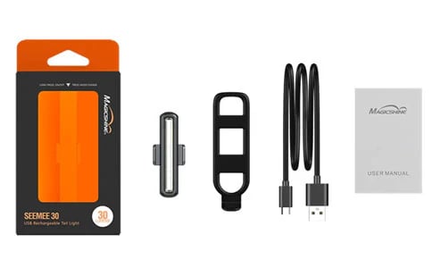 Magicshine Seemee 30 lm V2.0 USB-takavalo valoanturilla