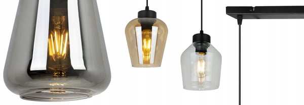 MODERNE ELEGANT HÆNGELAMPE MED GLASSKÆRM