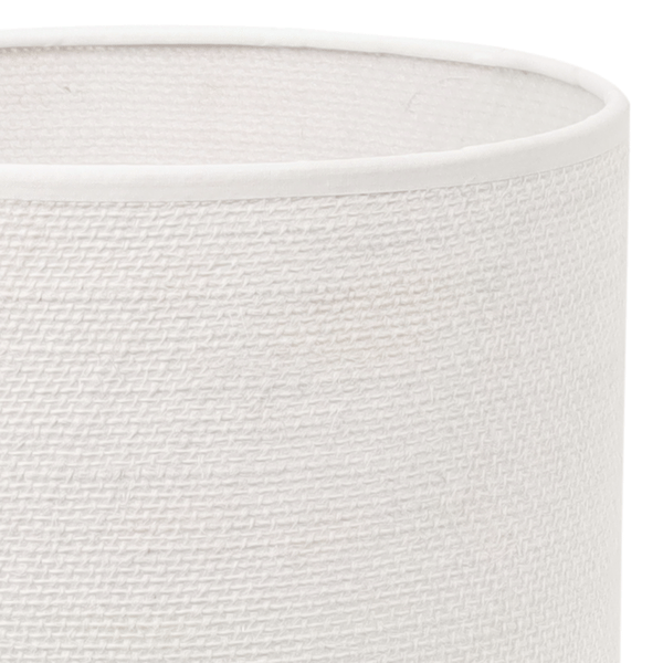 HVID JUTE HÆNGELAMPE 1 FLAD HVID LAMPESKÆRM 15CM E27