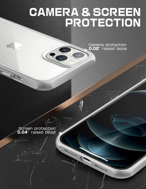 Supcase-skal för Apple iPhone 13 Pro, genomskinligt, skyddande och förstärkt skal