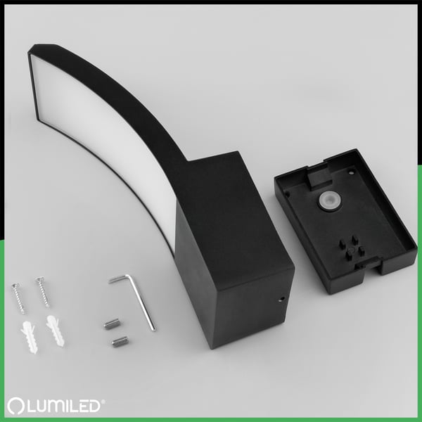 Utomhuslampa väggarmatur LED 12W 4000K AGOS LUMILED