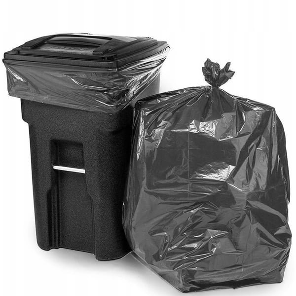 Sopsäckar 120L 10 st svarta bundna tjocka starka rymliga