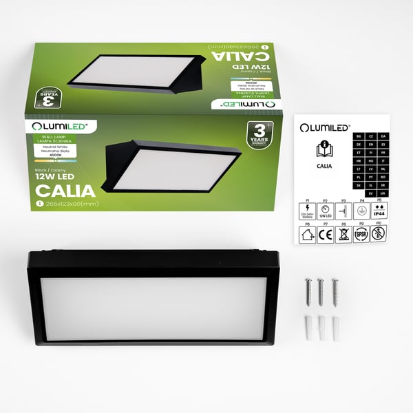 Utomhuslampa väggarmatur LED 12W IP44 CALIA LUMILED