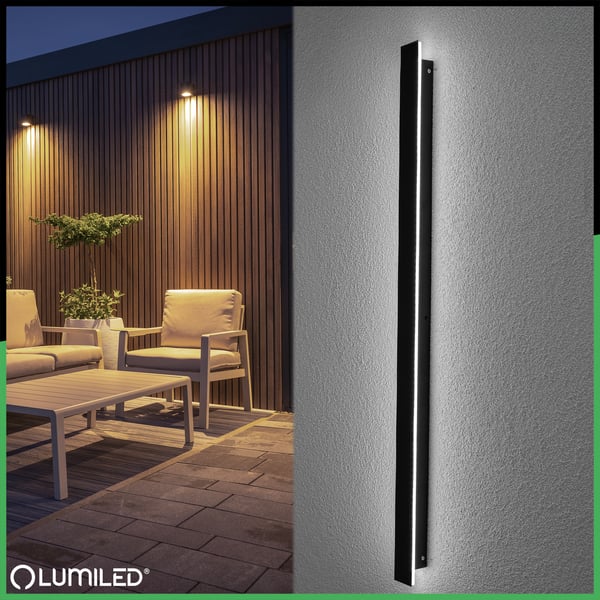 Trädgårdslampa LED väggmontering PELIO väggarmatur utvändig 30W 4000K IP65 LUMILED