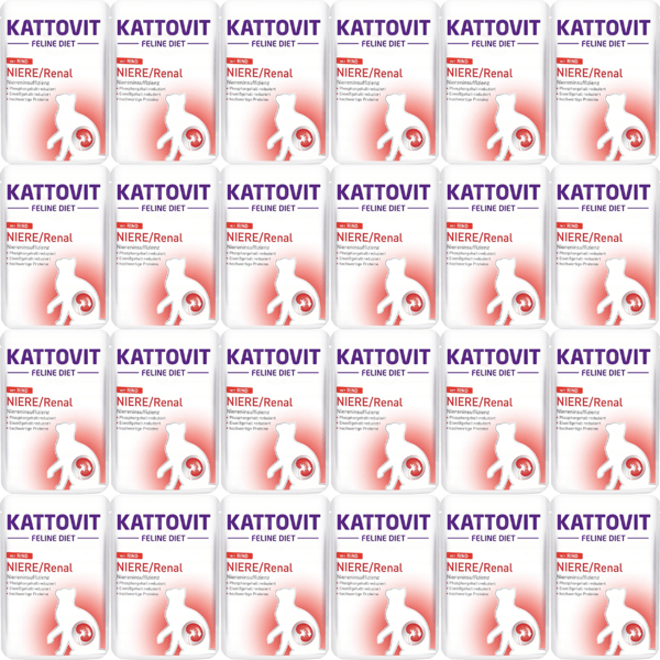 Kattovit Njure/Renal våtfoder för katt med nötkött 24x85g