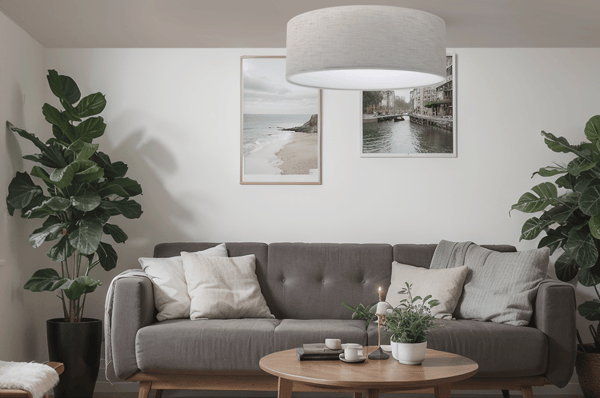 Kivipleksi-kattovalaisin, beige, 40 cm