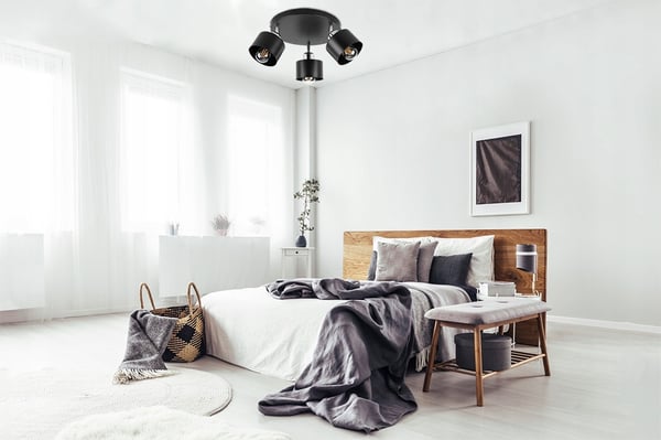 TAKLAMPA I METALL E27 LED