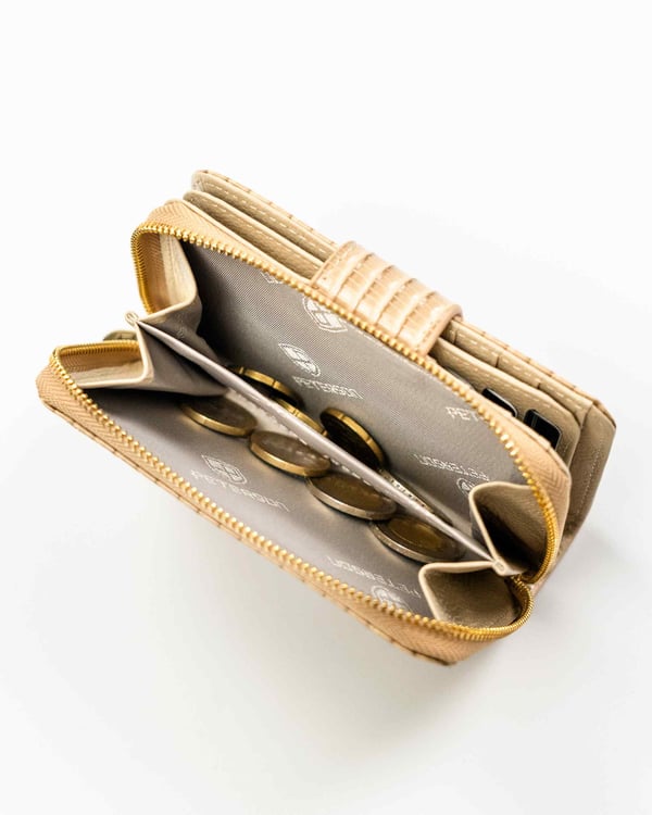 Damplånbok i läder+PU PTN PS115-CRV-2395 Khaki