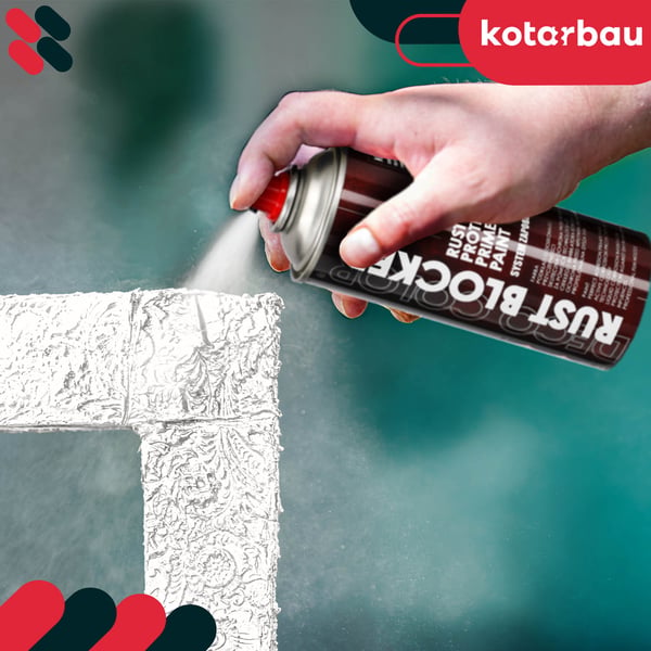 Rostbeskyttende spraymaling til metalstakit og portaler hvid RAL 9010 400 ml