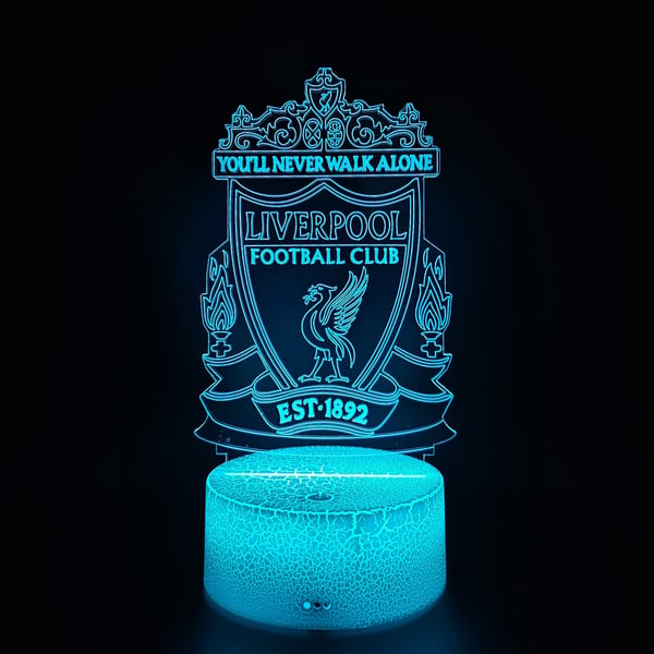 Liverpool FC Anfield 16 LED 3D Barnbordsnattlampa + Fjärrkontroll