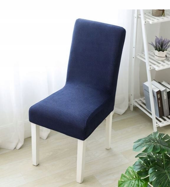 Tummansininen tuolinpäällinen, paksu, joustava