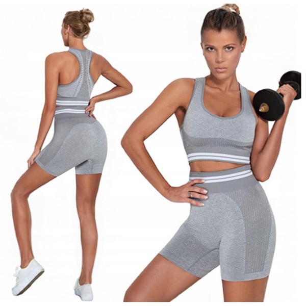 Gymset sporttopp cykelshorts fitness träningsoutfit xs xs